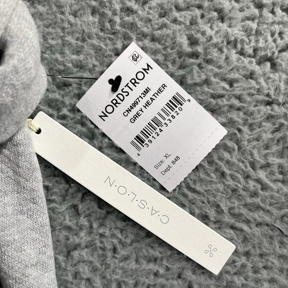 Caslon Relaxed Knit Blazer Womens XL Grey Cardigan Button Long Sleeve Cotton NWT - Picture 5 of 10